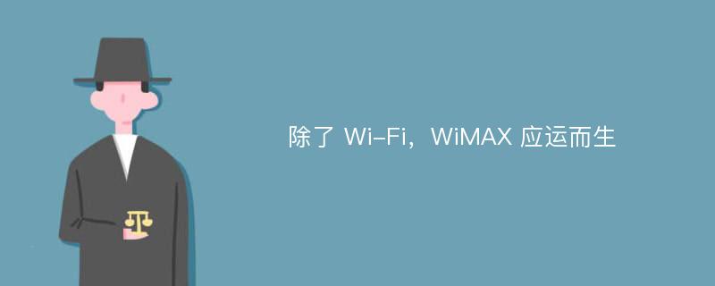除了 Wi-Fi，WiMAX 应运而生